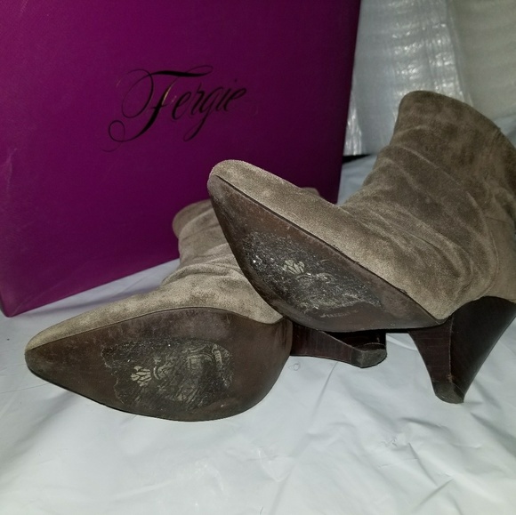 Fergie Vivacious Suede Ankle Boots - Picture 5 of 8
